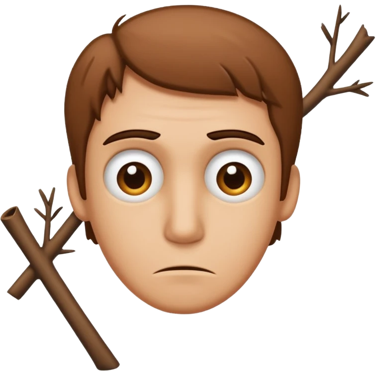 drawn stick man ruing emoji