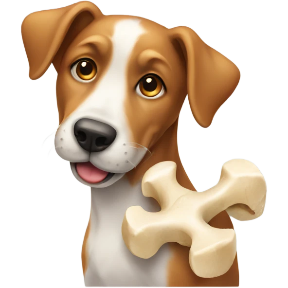 Dog with bone emoji