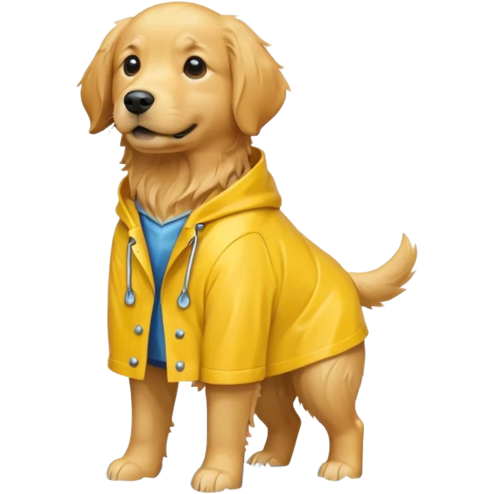 dog in yellow rain coat



 emoji