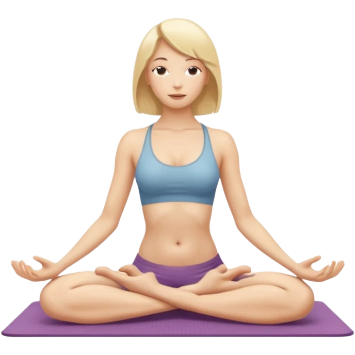 Nude woman, thin blonde, C Cup, yoga cobra pose emoji