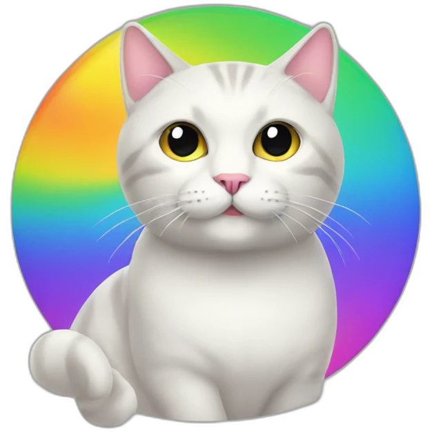 Rainbow with cat emoji