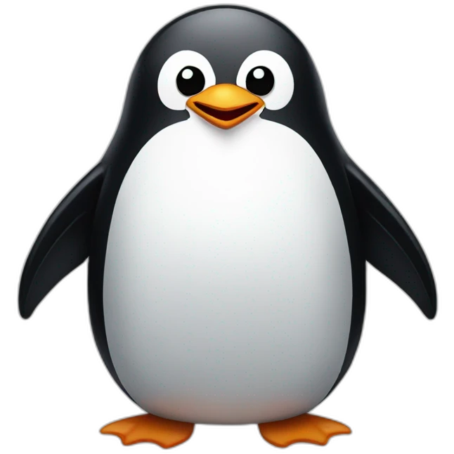 Penguin with sharp teeth emoji