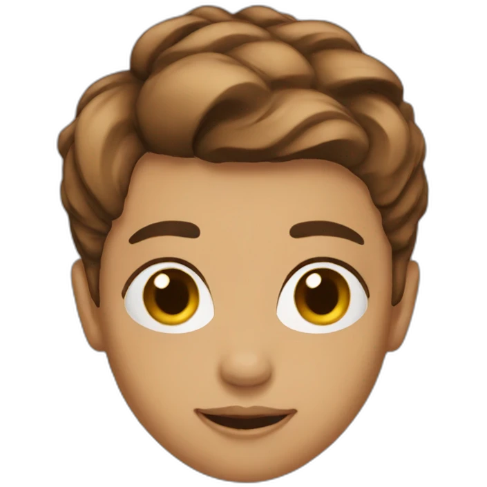 BROWN SHORT HAIR  emoji