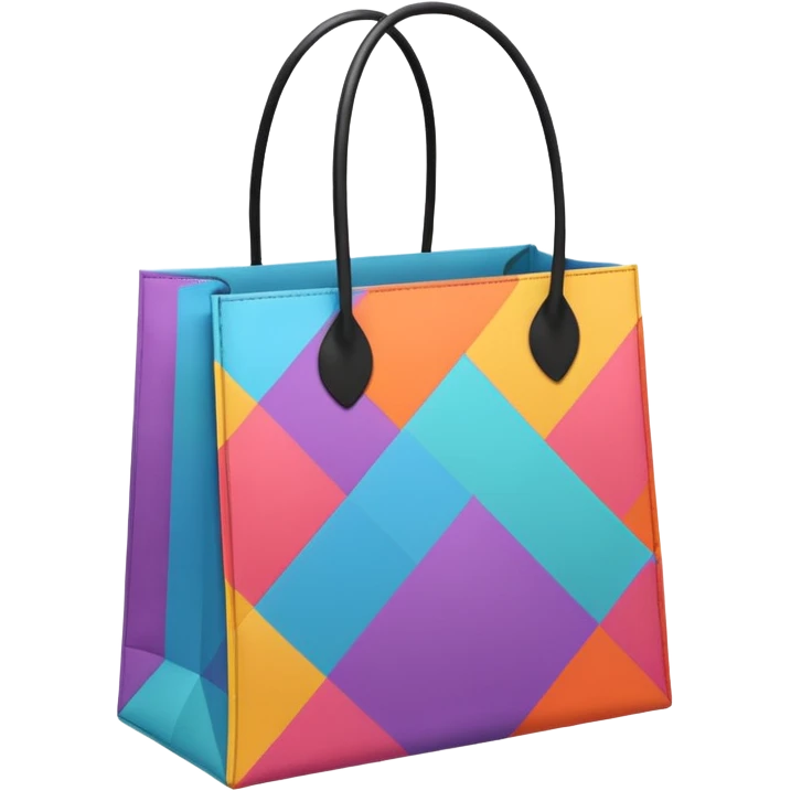 aesthetic shopping bag with pattern emoji