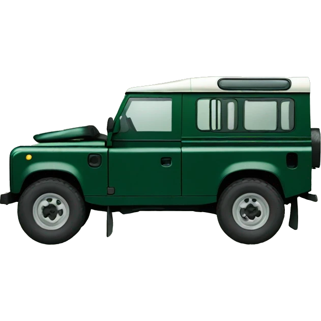 Dark green land rover emoji
