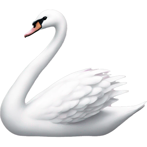 swan with light pink bow emoji