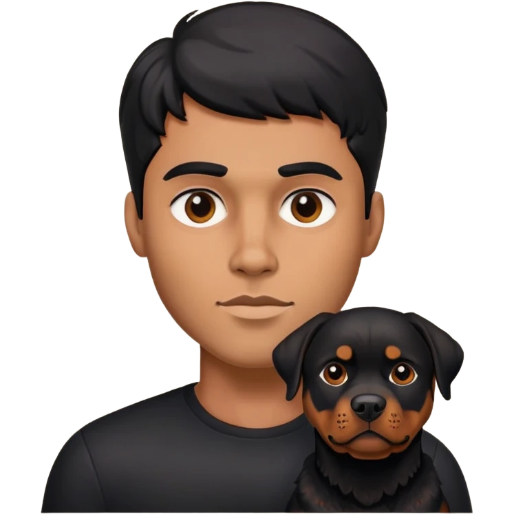 Man’s body Rottweiler head emoji