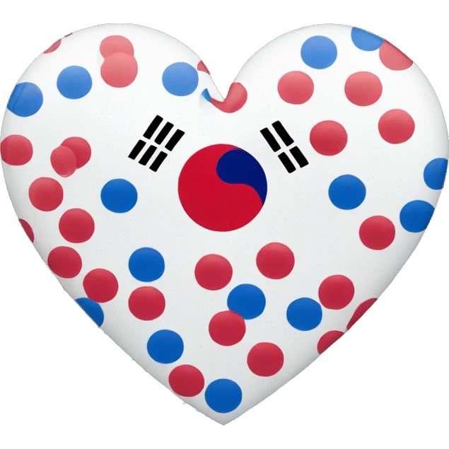 heart emoji with Korea flag emoji