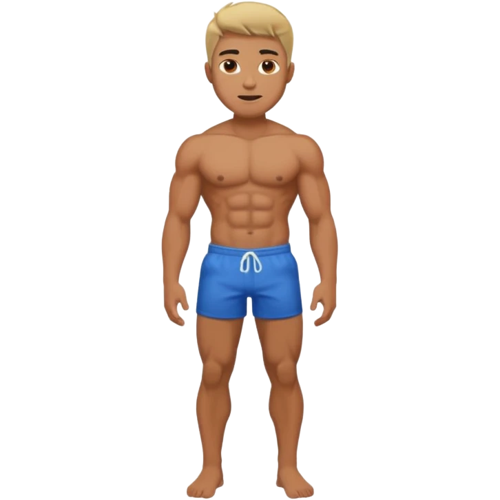 Homem de costas sem camisa,com o corpo inteiro emoji