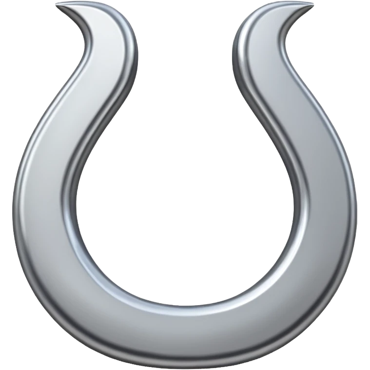 Horse shoe silver facing up emoji