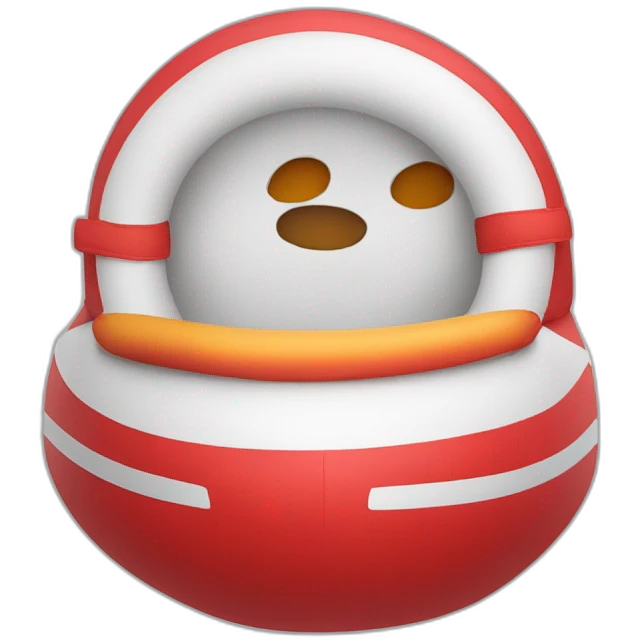un emoji de un barco inflable rojo pero con motor  emoji