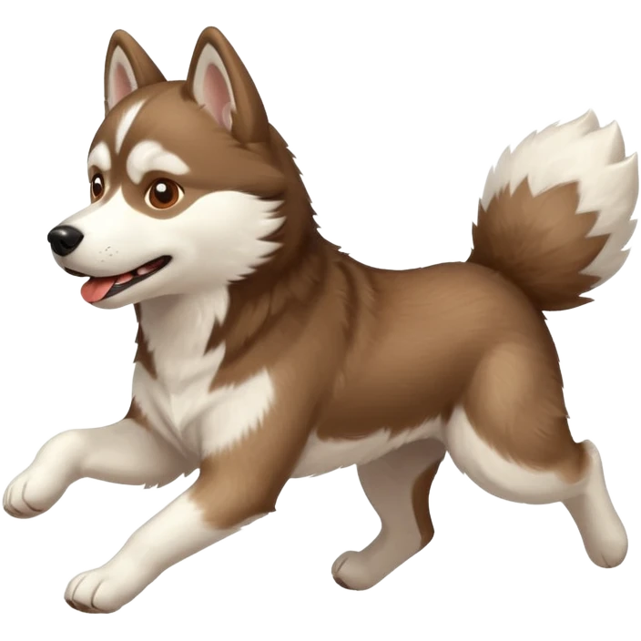 a husky dog running towards the left emoji