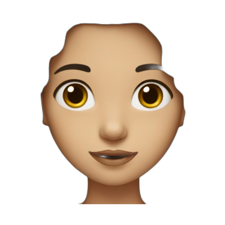girl with wavy long dark hair emoji