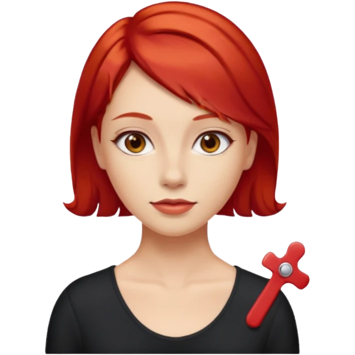 kırmızı toka takan kadın emoji