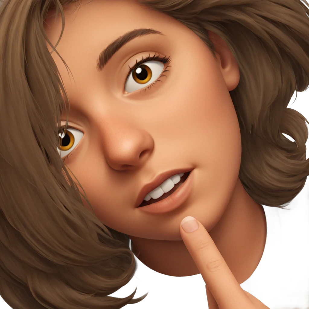 realistic portrait of girl emoji