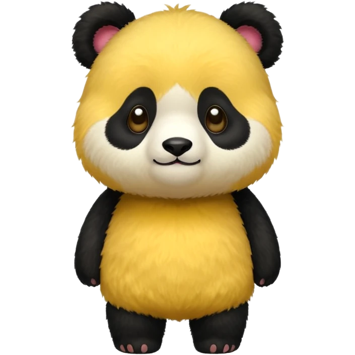 yellow panda that is fully yellow-coloured emoji