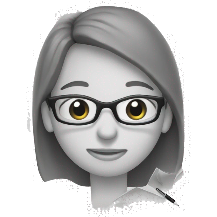 The student writes with a pen on paper emoji