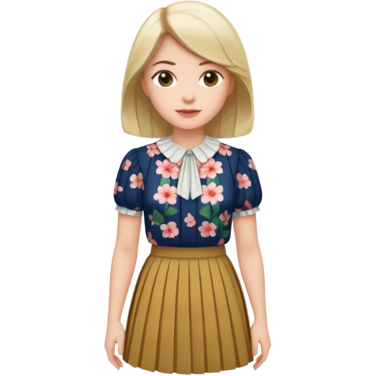 skirt and blouse emoji