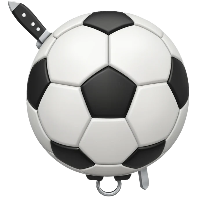 knife stuck in a soccer ball emoji