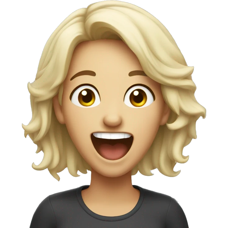 Girl laughing hysterically  emoji