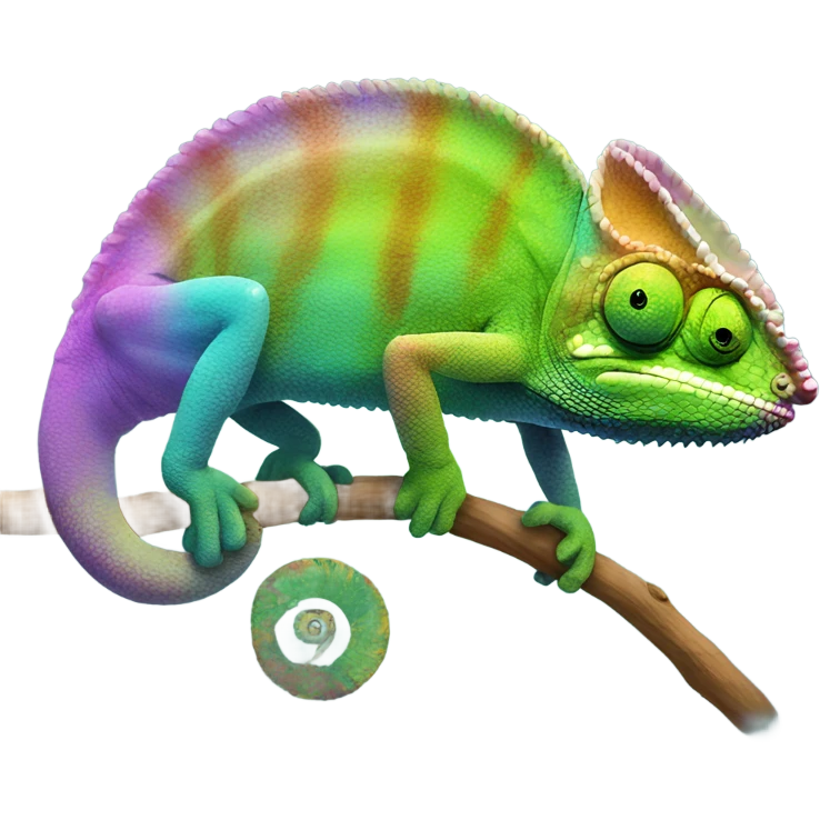 color changing chameleon  emoji