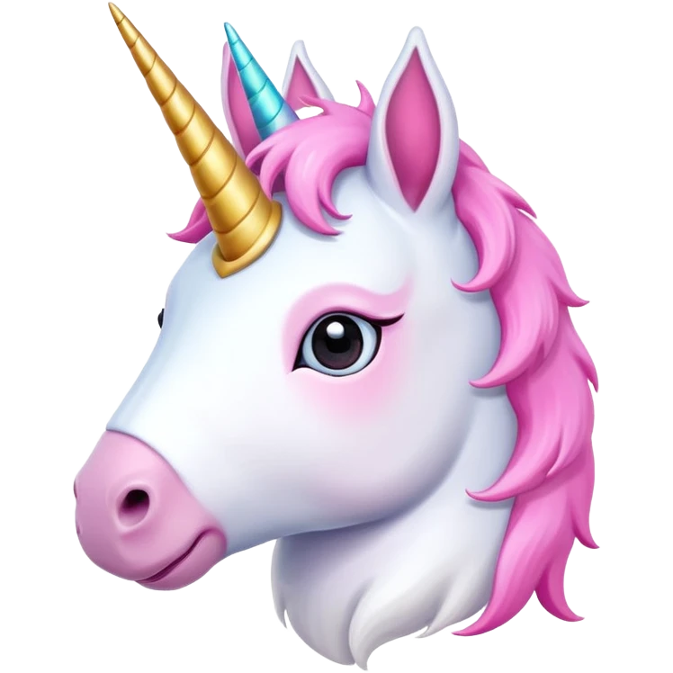 unicorn head, cute, adorable emoji