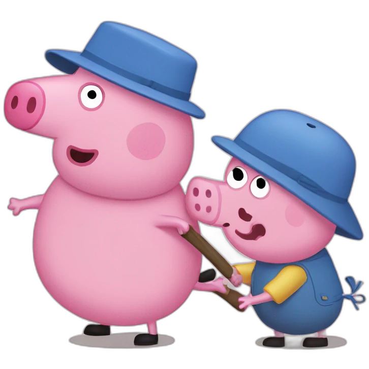 peppa-pig-fights-bluey emoji