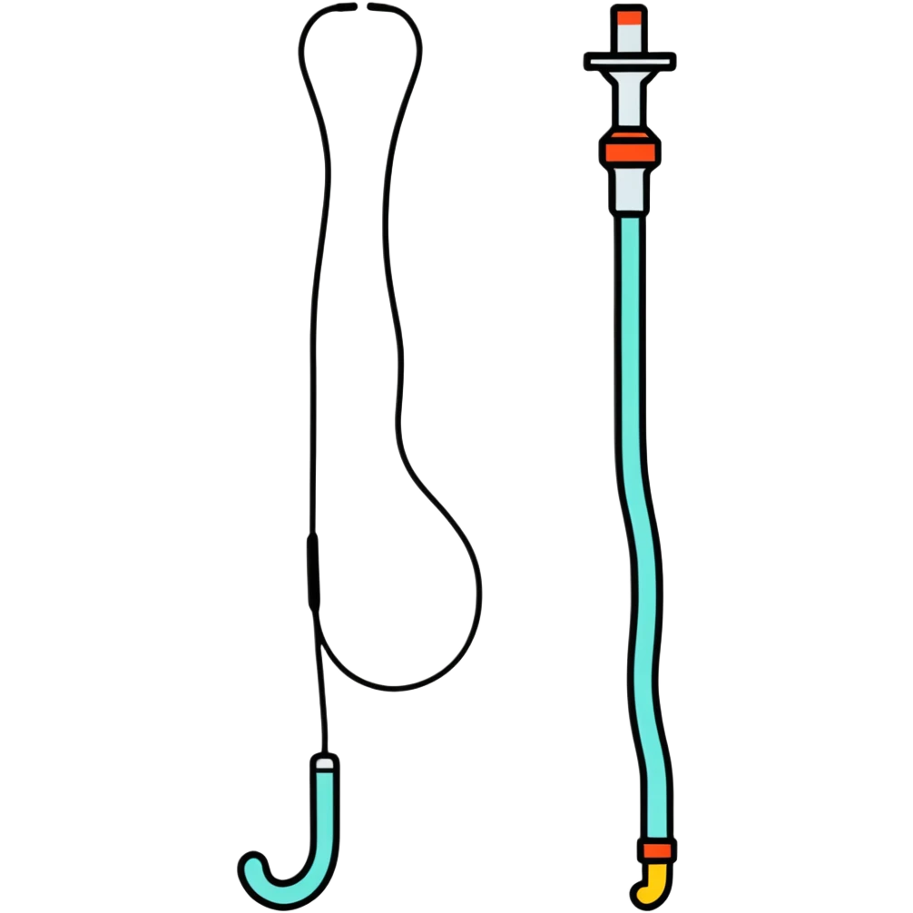 cute sticker style illustration of a urinary catheter (indwelling) in a man emoji