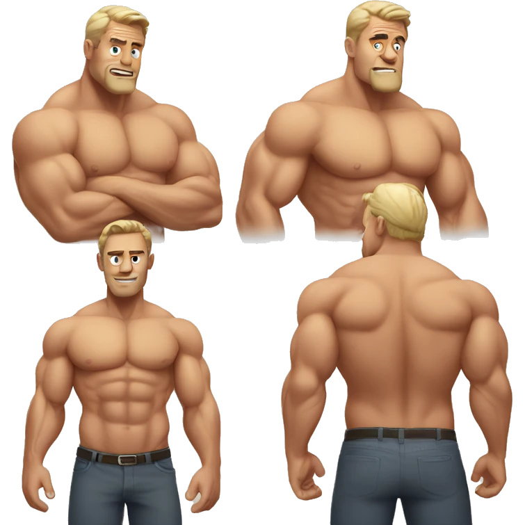muscular Australian dad emoji