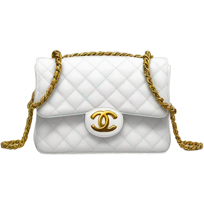White Chanel bag emoji