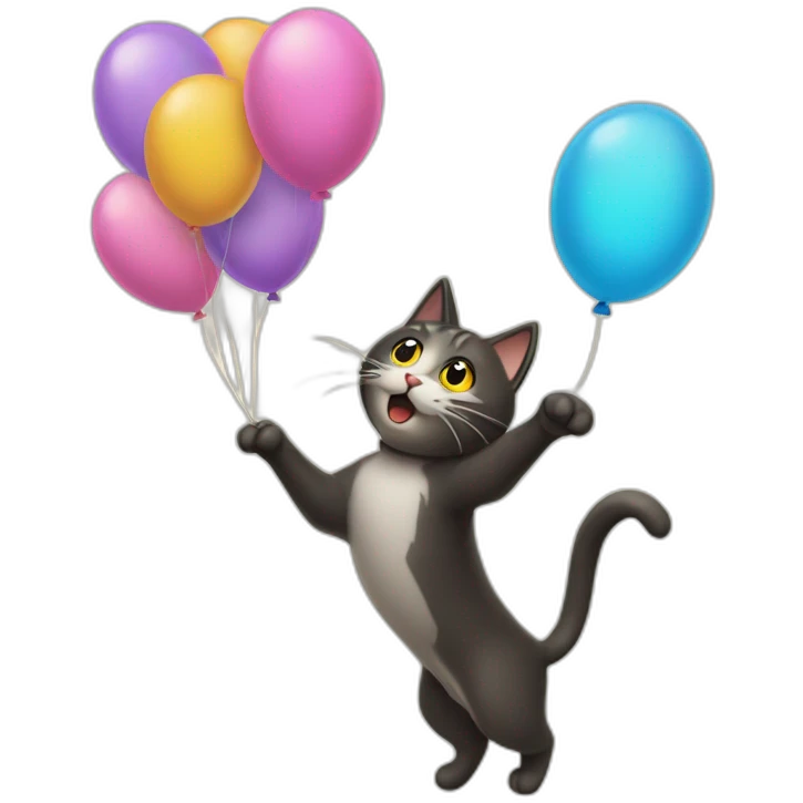 Balloon blowing cat emoji