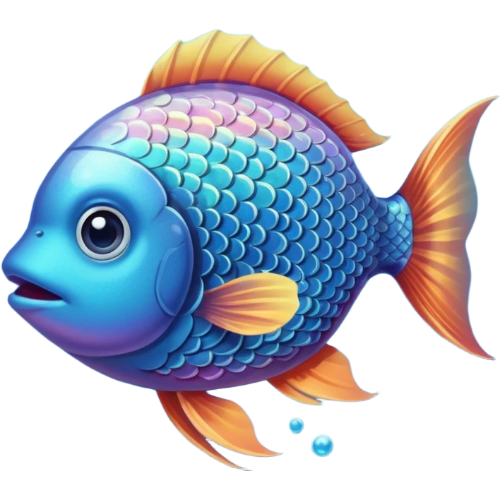 fish with bubble emoji