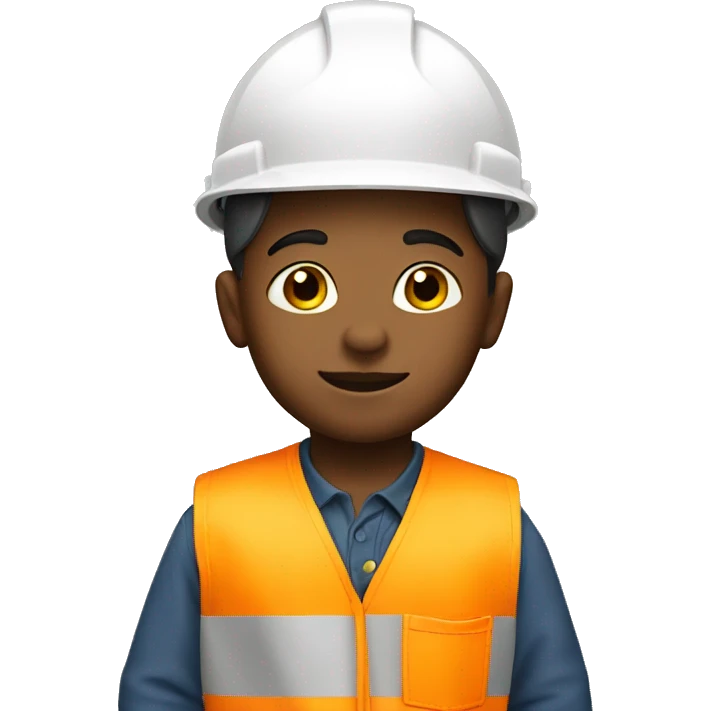 Little boy in construction outfit emoji