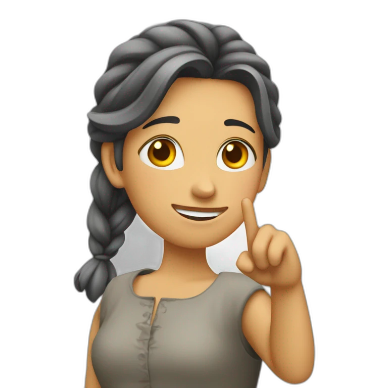 fille châtain qui fait un dab emoji