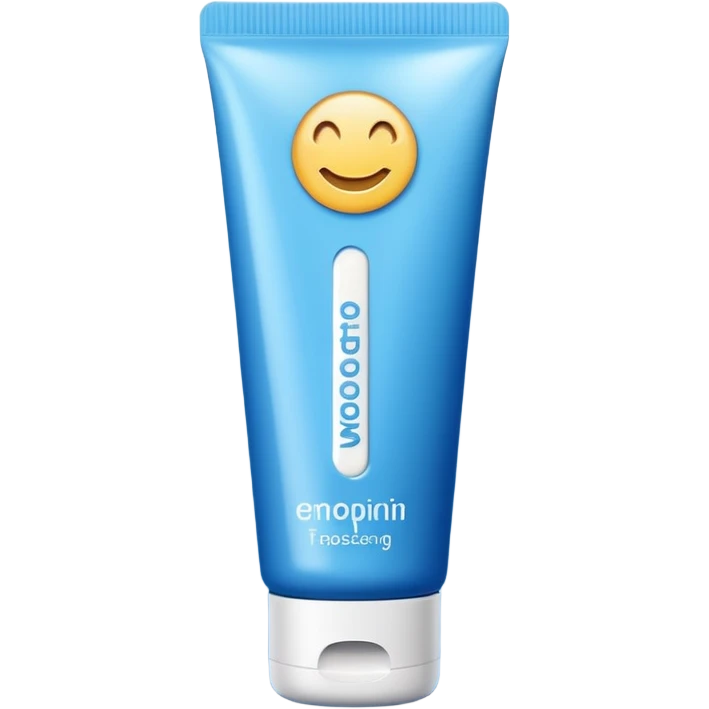 blue cream tube packaging emoji