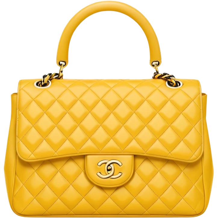 chanel butter yellow bag with gold hardware emoji