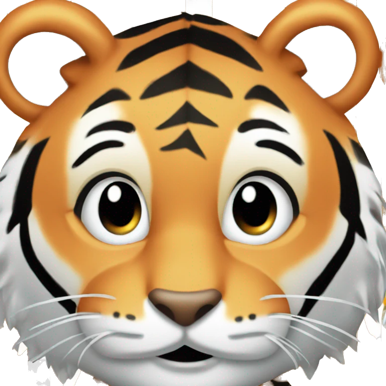 Cute smiling tiger stripe with J initial  emoji