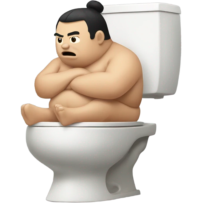 Sumo on the toilet  emoji