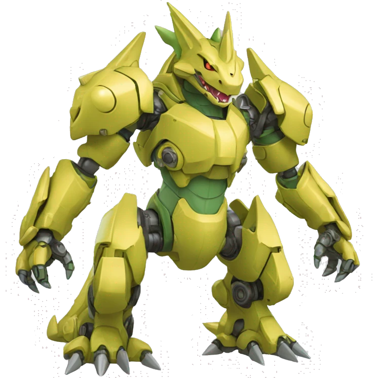 Mechanical Tyranitar-Charizard-Medabot-Mecha full body emoji