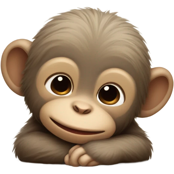 Baby monkey sleeping  emoji