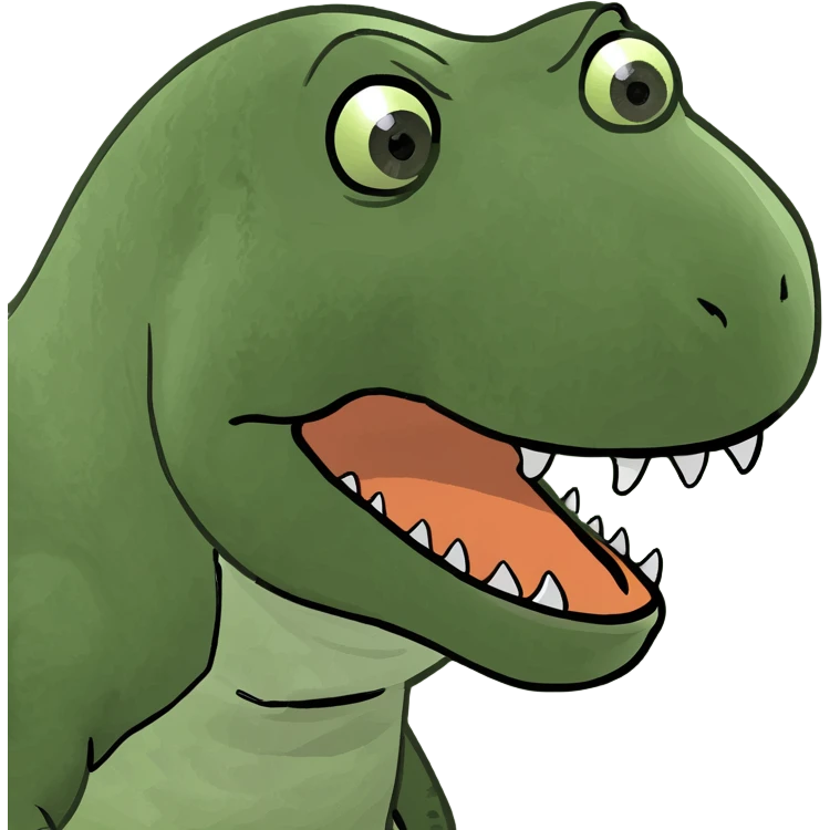 T rex painting emoji