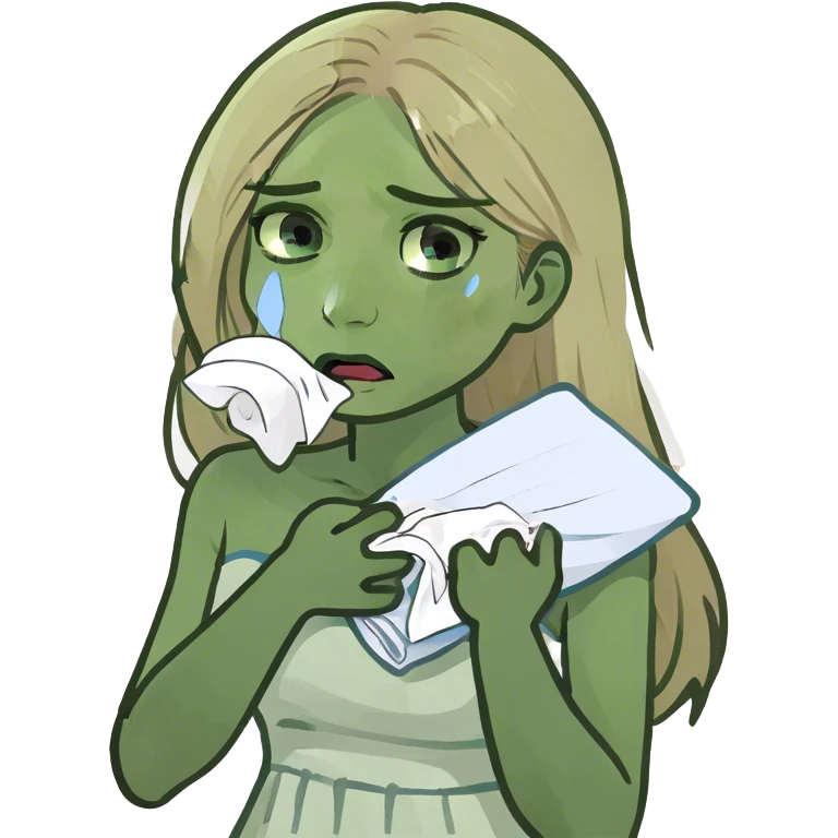 beautiful white girl with long straight blonde hair und blue eyes crying emoji