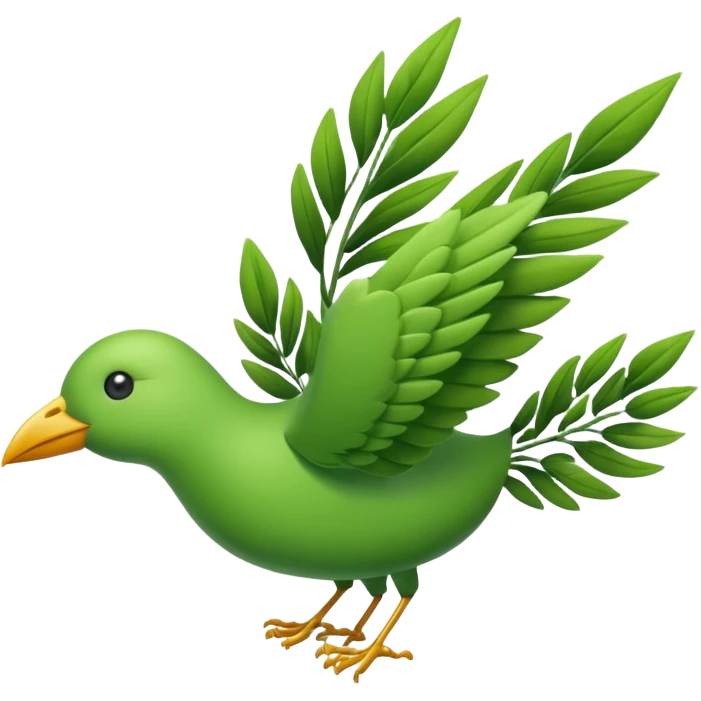 Plant in Shape of a bird flying emoji