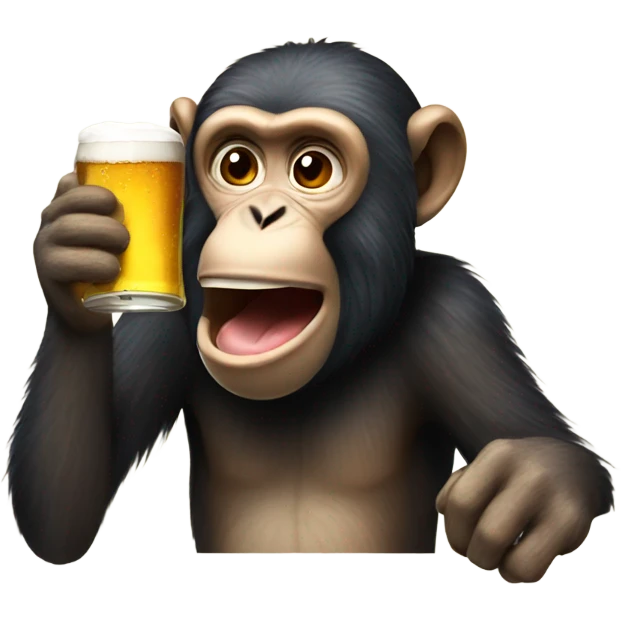 monkey drinking a beer emoji