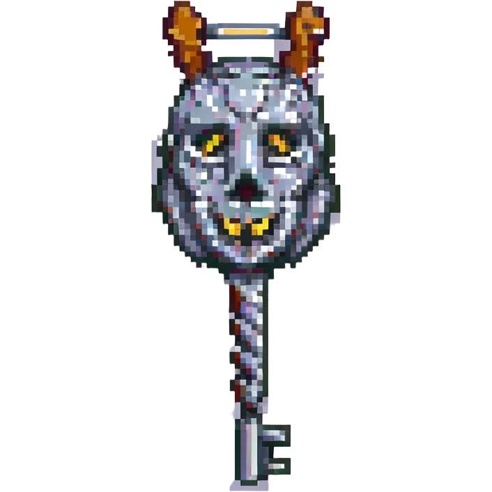 pixel art lockpick, Minecraft style, chunky oversized design emoji