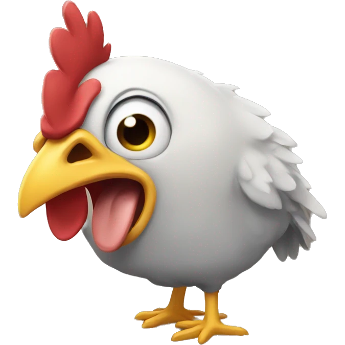 Crying hen emoji