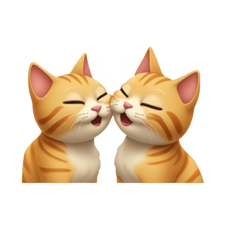kissing cats  emoji