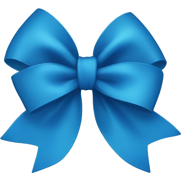 Blue bow emoji