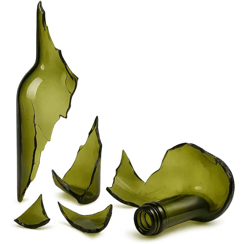 broken wine bottle, variation 5 emoji