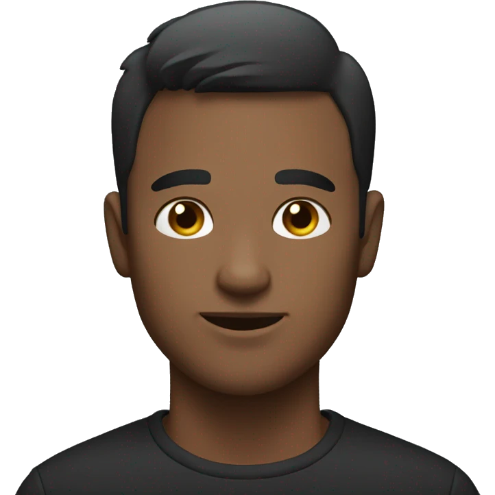 Man with short hair with black cat emoji